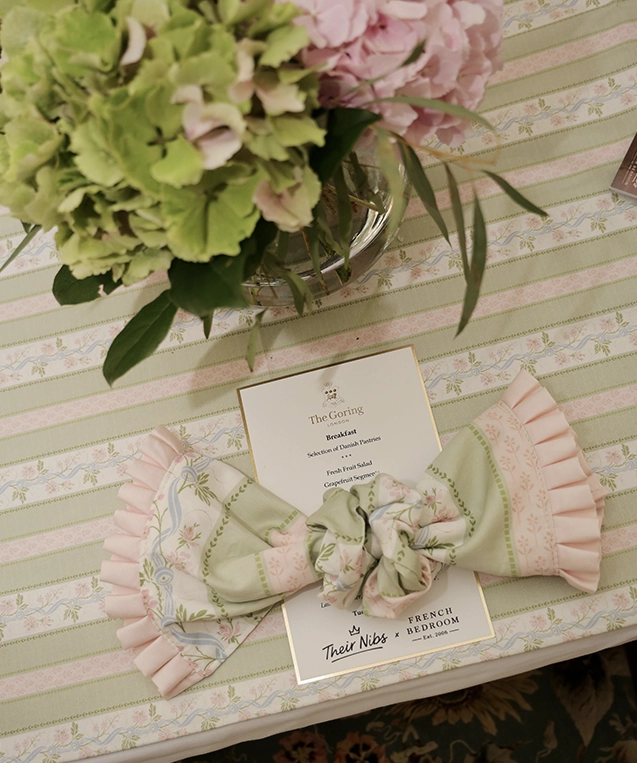 French Bedroom Collab X Their Nibs place setting with invitation